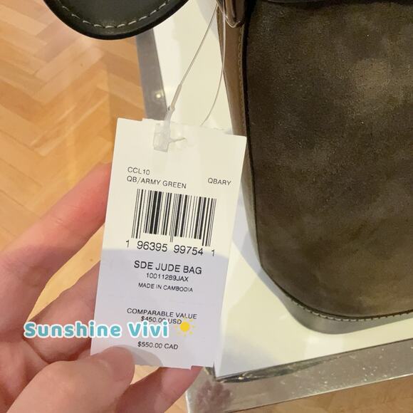 NWT Coach Jude Duffle Bag CCL10 Suede Army Green - Picture 2 of 7